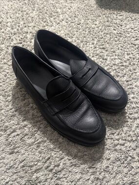 Vince Men's Delmore Black Leather Penny Loafers